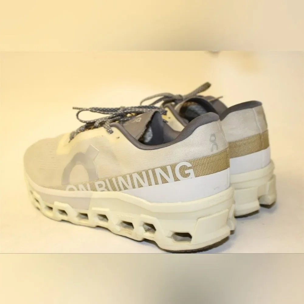 On Cloud Cloudmonster 2 Beige Road Running Sneakers Shoes Mens US 13 EU 48